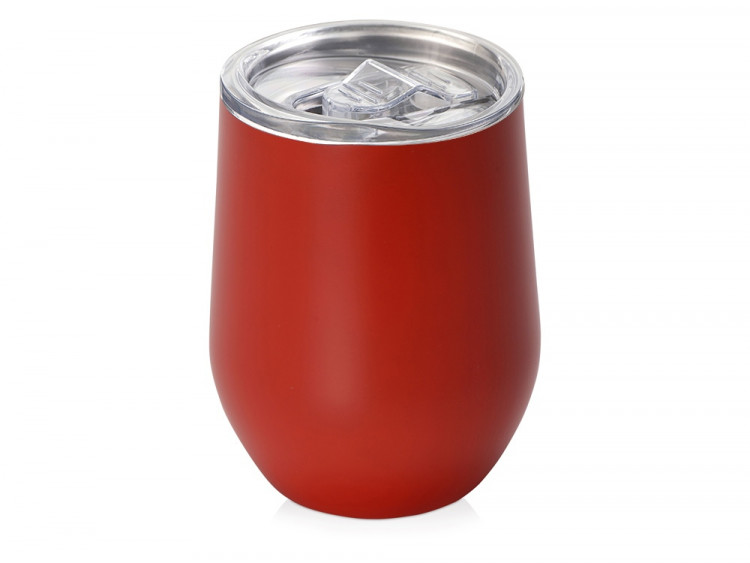 Вакуумная термокружка Sense, непротекаемая крышка, крафтовая упаковка, красный