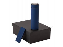 Подарочный набор с термосом и повербанком С1, темно-синий