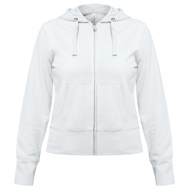 Толстовка женская Hooded Full Zip белая