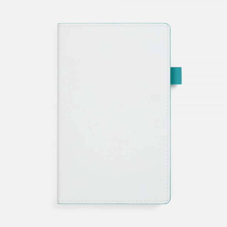 Ежедневник White Shall, недатированный, бело-бирюзовый