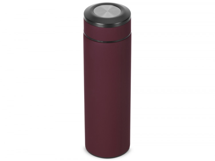 Термос Confident с покрытием soft-touch 420мл, бургунди