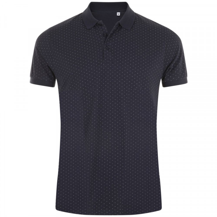 Рубашка поло мужская Brandy Men, темно-синяя с белым
