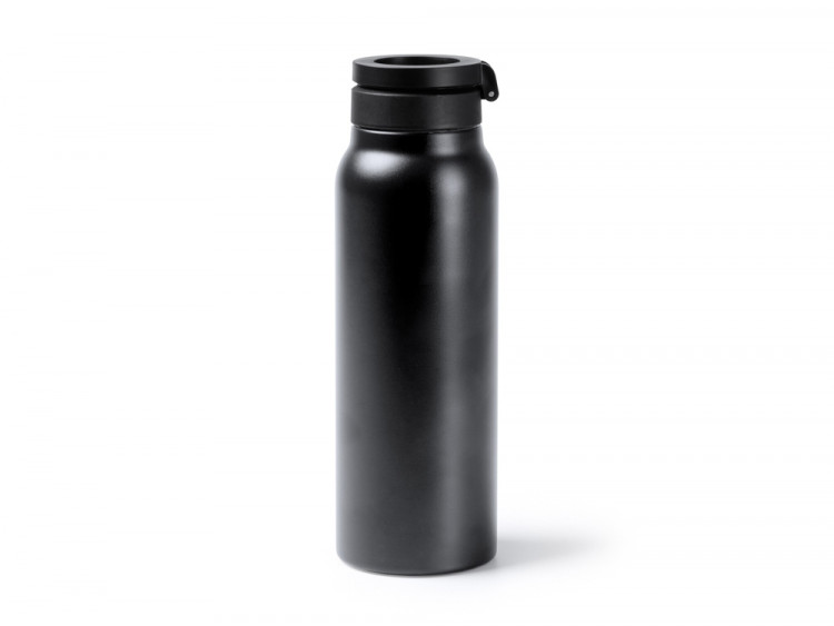 Термобутылка HEYDUD с двойными стенками и корпусом из переработанной нержавеющей стали, черный