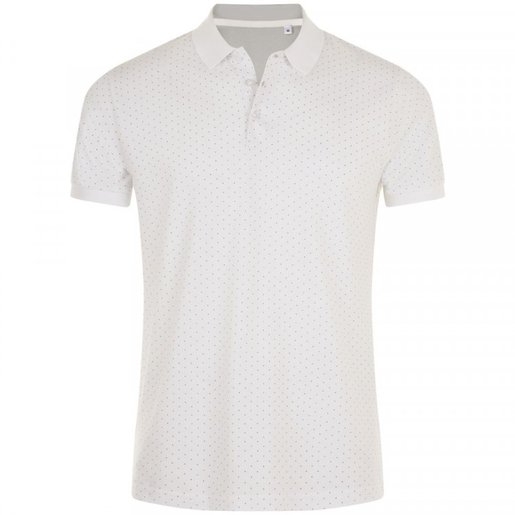 Рубашка поло мужская Brandy Men, белая с темно-синим