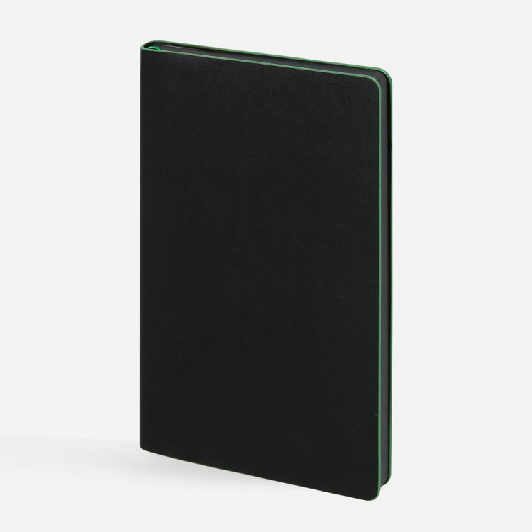 Ежедневник Trait, недатированный, черный с зеленым