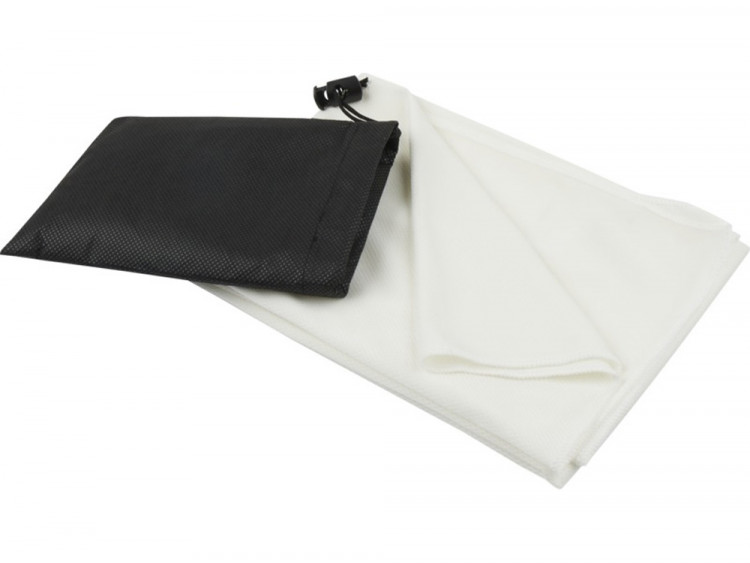 Lucas спортивное полотенце из переработанного полиэстера 50х100 см - Белый