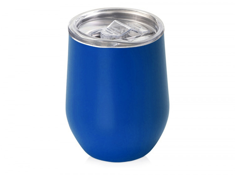 Вакуумная термокружка Sense, непротекаемая крышка, крафтовая упаковка, синий