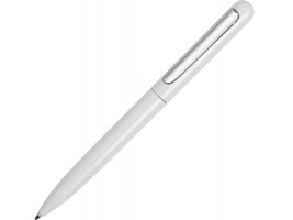 Ручка металлическая шариковая Skate, белый/серебристый