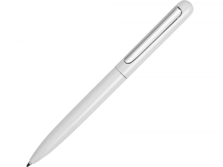 Ручка металлическая шариковая Skate, белый/серебристый
