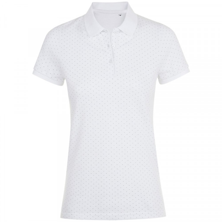 Рубашка поло женская Brandy Women, белая с темно-синим