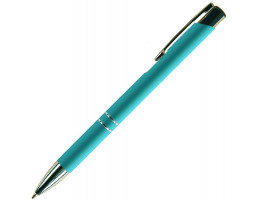 Ручка металлическая шариковая FAMILY MELAN, soft touch (Бирюзовый)