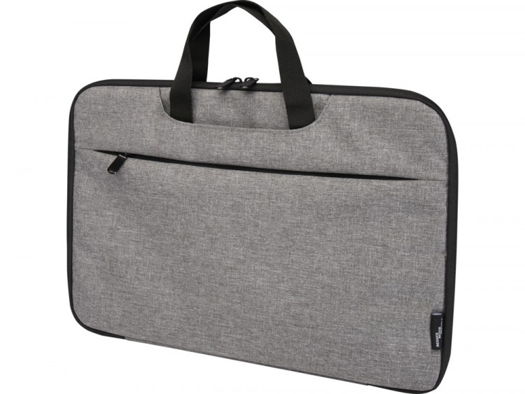 Эко- чехол для ноутбука Libra 2 в 1 из переработанного пластика, серый яркий