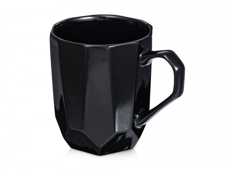 Кружка с гранями Amery, 310мл, черный глянцевый