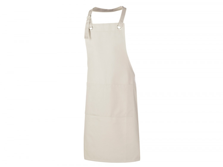 Хлопковый фартук Delight с карманом и регулируемыми завязками, бежевый