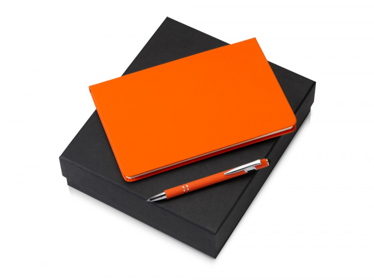 Подарочный набор Wispy swan с ручкой и блокнотом, оранжевый